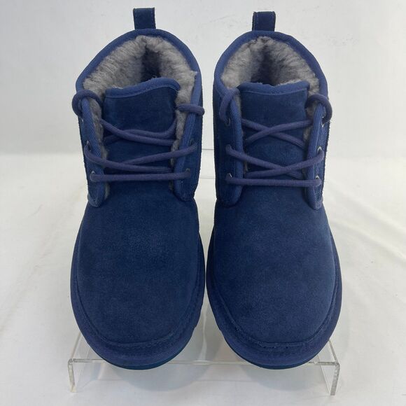 UGG Neumel New Navy Blue Suede Boots Mens Size 8 - Picture 6 of 12